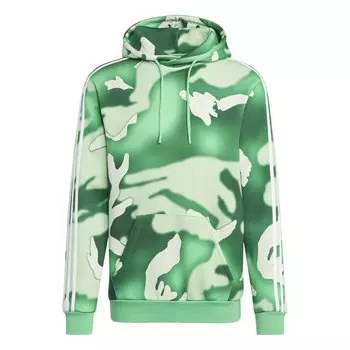 Худи adidas Originals Graphics Camo Allover Print, зеленый