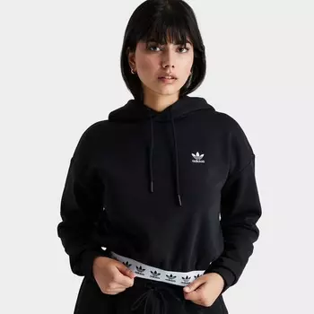 Худи Adidas Originals Tape Cropped, черный/белый