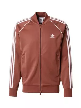 Худи ADIDAS ORIGINALS Zip-Up Hoodie Adicolor Classics SST, коричневый