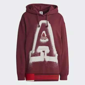 Худи Adidas Oversized A Graphic, бордовый