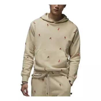 Худи Air Jordan Holiday Jumpman Fleece Pullover Hoodie 'Tan', желто-коричневый