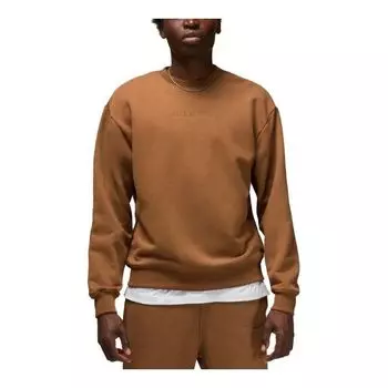 Худи Air Jordan Wordmark Fleece Crew Sweat 'Light British Tan', желто-коричневый