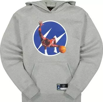 Худи Air Jordan x Fragment Image Pullover Hoodie 'Dark Grey Heather', серый