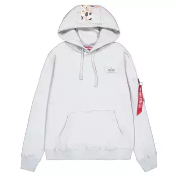 Худи Alpha Industries Back Print Camo Print, серый