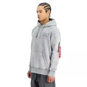 Худи Alpha Industries Back Print Vintage, серый