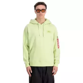 Худи Alpha Industries Back Print, зеленый