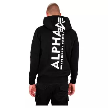 Худи Alpha Industries Back Print Zip, черный