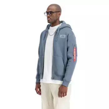 Худи Alpha Industries Back Print Zip, синий
