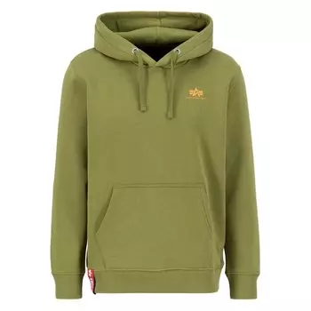 Худи Alpha Industries Basic Small Logo, зеленый