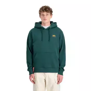 Худи Alpha Industries Basic Small Logo, зеленый
