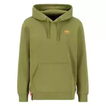 Худи Alpha Industries Basic Small Logo, зеленый
