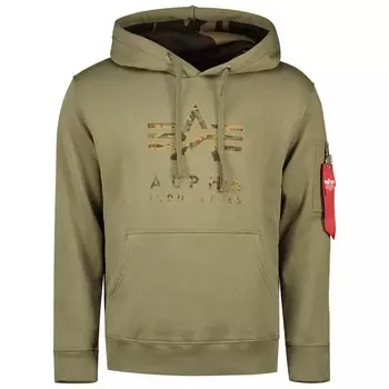 Худи Alpha Industries Camo Tpu, зеленый