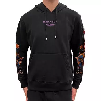 Худи Alpha Industries Dragon Emb, черный