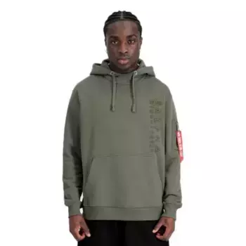 Худи Alpha Industries Emb, зеленый