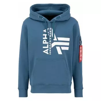 Худи Alpha Industries Half Logo Foam, синий