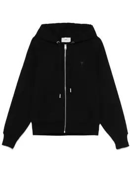 Худи Ami de Coeur с вышивкой AMI Paris, черный