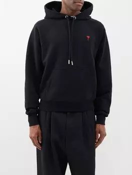 Худи ami de cur из органического хлопка с логотипом AMI, черный