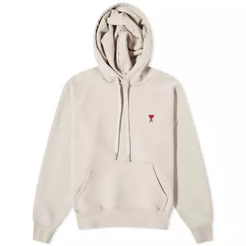 Худи Ami Paris Small A Heart Popover Hoodie, цвет Heather Light Beige