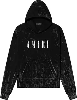 Худи Amiri Cracked Dye Core Logo Hoodie 'Black', черный