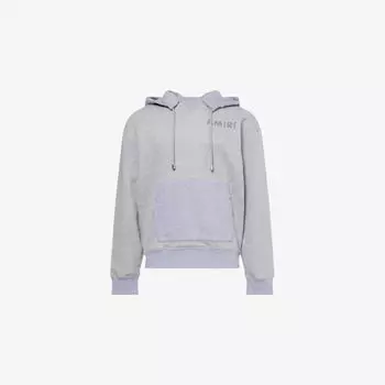 Худи Amiri с принтом, серый