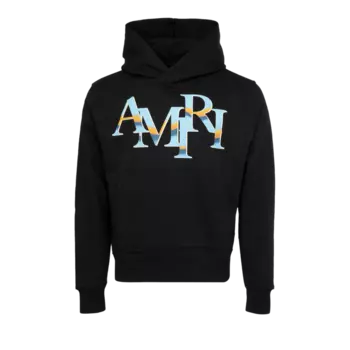 Худи Amiri Staggered Chrome 'Black', черный