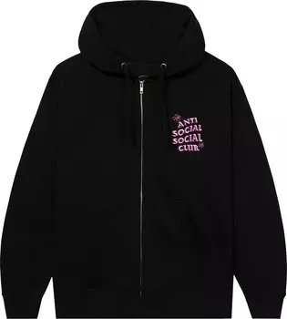 Худи Anti Social Social Club Coral Crush Zip Hoodie 'Black', черный