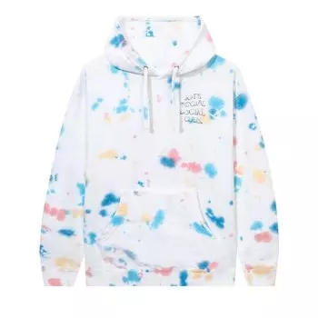 Худи Anti Social Social Club Freakshow Tie Dye Hoodie 'White', белый