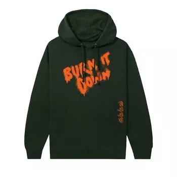 Худи Anti Social Social Club x 2 Tone Burn It Down, темно-зеленый