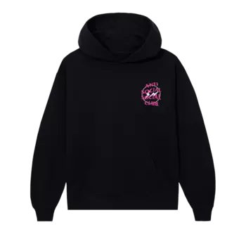 Худи Anti Social Social Club x Fragment Design Half Tone Logo 'Black/Pink', черный