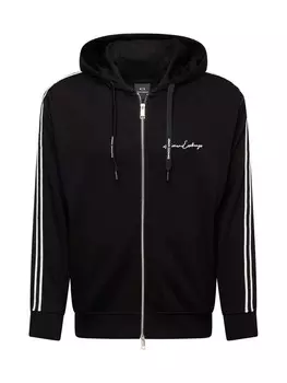 Худи ARMANI EXCHANGE Zip-Up Hoodie, черный
