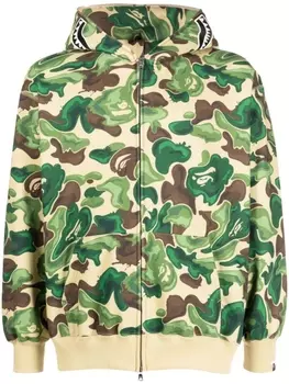 Худи Art Camo Shark на молнии A BATHING APE, мультиколор