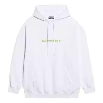 Худи Balenciaga Balenciaga Copyright Logo Print Medium Fit Hoodie 'White', белый