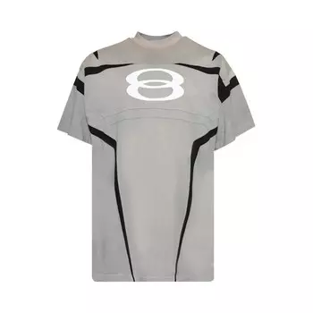 Худи Balenciaga Biker Hoodie Grey/White, серый