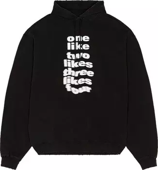 Худи Balenciaga Bomber Hoodie 'Black/White', черный