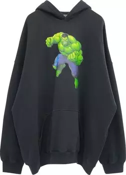 Худи Balenciaga Boxy Hoodie 'Black', черный