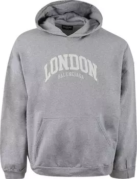 Худи Balenciaga Cities London Hoodie Wide Fit 'Grey', серый