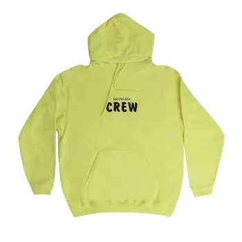 Худи Balenciaga Crew Logo Hoodie, зеленый