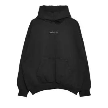 Худи Balenciaga Crystal Logo Hoodie Faded Black, черный