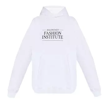 Худи Balenciaga Hoodie 'White/Black', белый
