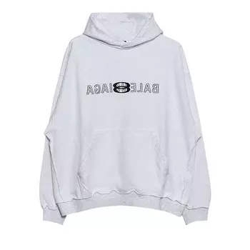 Худи Balenciaga Inside Out Hoodie Light Heather Grey/Black, серый
