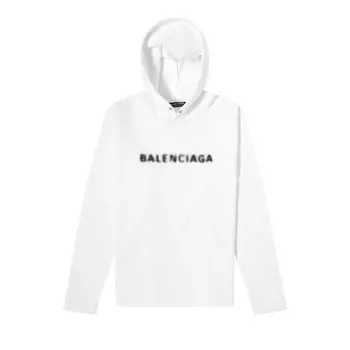 Худи Balenciaga No Rib Hoodie 'White', белый