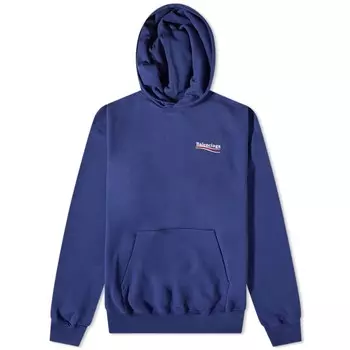 Худи Balenciaga Oversized Political Campiagn Hoodie, цвет Pacific Blue & White