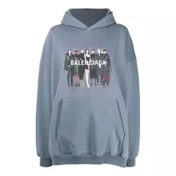 Худи Balenciaga Real Balenciaga Oversized Hoodie 'Grey', серый