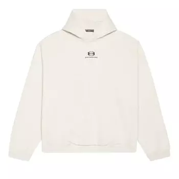 Худи Balenciaga Wide Fit Hoodie 'Chalky White/Black', белый