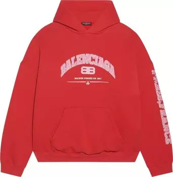 Худи Balenciaga Wide Fit Hoodie 'Red/Orange/Whte', красный