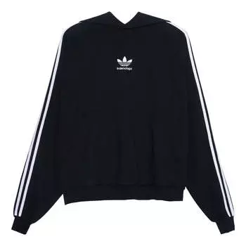 Худи Balenciaga x adidas Hoodie Oversized 'Black', черный