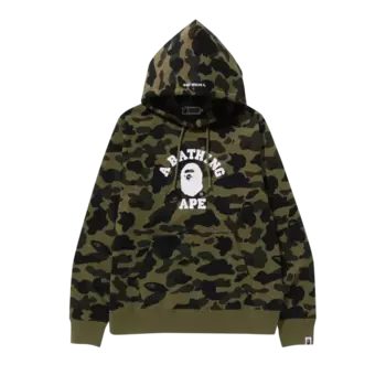 Худи BAPE 1st Camo College Pullover 'Green', зеленый