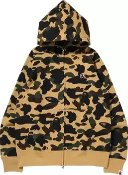 Худи BAPE 1st Camo One Point Full Zip Hoodie 'Yellow', желтый