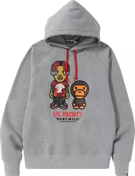 Худи BAPE Baby Milo x Lil Yachty Pullover Hoodie 'Grey', серый