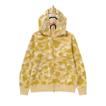 Худи BAPE Color Camo Double Shark Full Zip 'Yellow', желтый